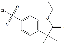 ethyl 2-(4-(chlorosulfonyl)phenyl)-2-methylpropanoate Struktur