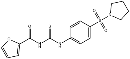 N-[(4-pyrrolidin-1-ylsulfonylphenyl)carbamothioyl]furan-2-carboxamide Struktur