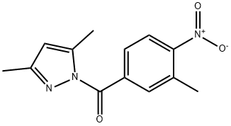 (3,5-dimethyl-1H-pyrazol-1-yl)(3-methyl-4-nitrophenyl)methanone Struktur