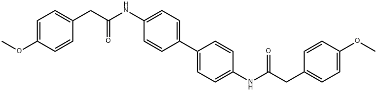 N,N'-4,4'-biphenyldiylbis[2-(4-methoxyphenyl)acetamide] Struktur