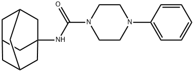 N-(1-adamantyl)-4-phenylpiperazine-1-carboxamide Struktur