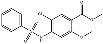 methyl 5-chloro-2-methoxy-4-[(phenylsulfonyl)amino]benzoate Struktur