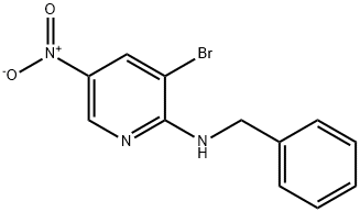 N-benzyl-3-bromo-5-nitropyridin-2-amine Struktur