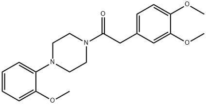 2-(3,4-dimethoxyphenyl)-1-[4-(2-methoxyphenyl)piperazin-1-yl]ethanone Struktur