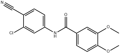 N-(3-chloro-4-cyanophenyl)-3,4-dimethoxybenzamide Struktur