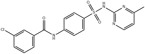 3-chloro-N-(4-(N-(4-methylpyrimidin-2-yl)sulfamoyl)phenyl)benzamide Struktur