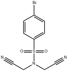 4-bromo-N,N-bis(cyanomethyl)benzenesulfonamide Struktur