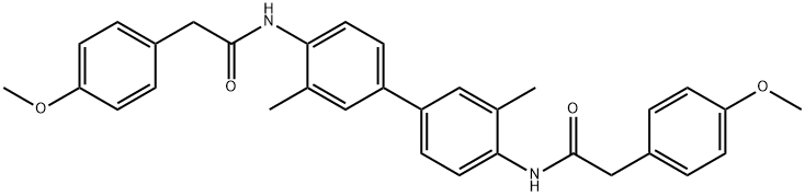 N,N'-(3,3'-dimethyl-4,4'-biphenyldiyl)bis[2-(4-methoxyphenyl)acetamide] Struktur