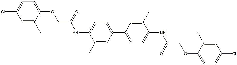 N,N'-(3,3'-dimethyl-4,4'-biphenyldiyl)bis[2-(4-chloro-2-methylphenoxy)acetamide] Struktur