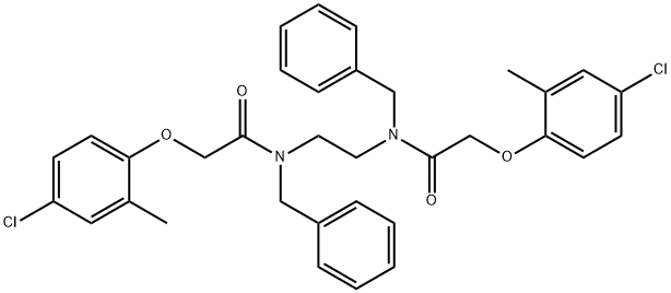 N,N'-1,2-ethanediylbis[N-benzyl-2-(4-chloro-2-methylphenoxy)acetamide] Struktur