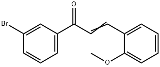 (2E)-1-(3-bromophenyl)-3-(2-methoxyphenyl)prop-2-en-1-one Struktur