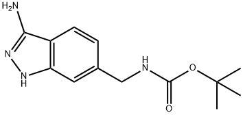 tert-butyl N-[(3-amino-1H-indazol-6-yl)methyl]carbamate Struktur