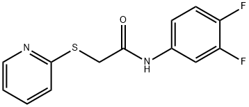 N-(3,4-difluorophenyl)-2-pyridin-2-ylsulfanylacetamide Struktur