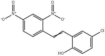 4-chloro-2-[(E)-2-(2,4-dinitrophenyl)ethenyl]phenol Struktur