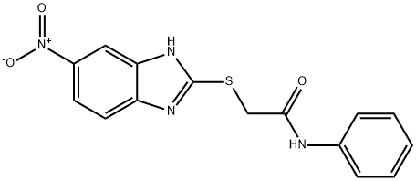 2-[(6-nitro-1H-benzimidazol-2-yl)sulfanyl]-N-phenylacetamide Struktur