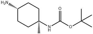 tert-butyl N-[cis-4-amino-1-methylcyclohexyl]carbamate Struktur