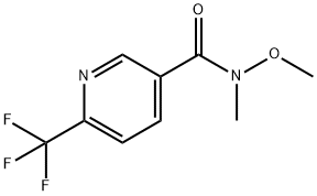 N-methoxy-N-methyl-6-(trifluoromethyl)nicotinamide Struktur