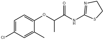 2-(4-chloro-2-methylphenoxy)-N-(4,5-dihydro-1,3-thiazol-2-yl)propanamide Struktur