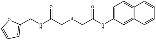 N-(furan-2-ylmethyl)-2-[2-(naphthalen-2-ylamino)-2-oxoethyl]sulfanylacetamide Struktur