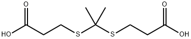 Propanoic acid, 3,3'-[(1-methylethylidene)bis(thio)]bis- Struktur