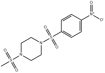 Piperazine, 1-(methylsulfonyl)-4-[(4-nitrophenyl)sulfonyl]- Struktur