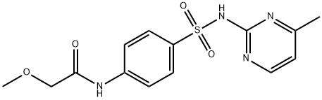 2-methoxy-N-[4-[(4-methylpyrimidin-2-yl)sulfamoyl]phenyl]acetamide Struktur