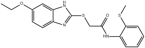 2-[(5-ethoxy-1H-benzimidazol-2-yl)sulfanyl]-N-[2-(methylsulfanyl)phenyl]acetamide Struktur