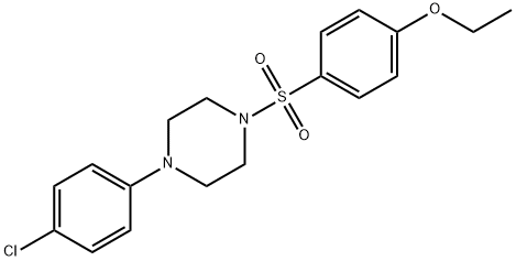 4-{[4-(4-chlorophenyl)-1-piperazinyl]sulfonyl}phenyl ethyl ether Struktur