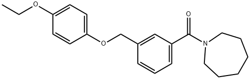 azepan-1-yl-[3-[(4-ethoxyphenoxy)methyl]phenyl]methanone Struktur