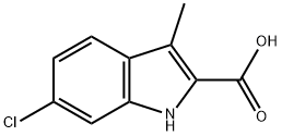 6-chloro-3-methyl-1H-indole-2-carboxylic acid Struktur