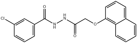 3-chloro-N'-[(1-naphthyloxy)acetyl]benzohydrazide Struktur