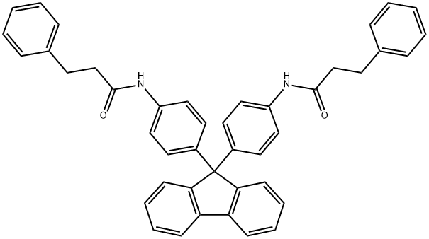 N,N'-[9H-fluorene-9,9-diylbis(4,1-phenylene)]bis(3-phenylpropanamide) Struktur