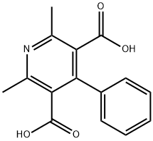 2,6-dimethyl-4-phenyl-pyridine-3,5-dicarboxylic acid Struktur