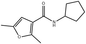 N-cyclopentyl-2,5-dimethylfuran-3-carboxamide Struktur