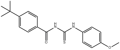 4-tert-butyl-N-{[(4-methoxyphenyl)amino]carbonothioyl}benzamide Struktur