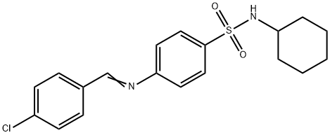 4-[(4-chlorobenzylidene)amino]-N-cyclohexylbenzenesulfonamide Struktur