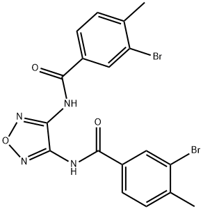 N,N'-1,2,5-oxadiazole-3,4-diylbis(3-bromo-4-methylbenzamide) Struktur