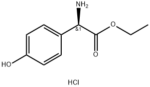 R-4-Hydroxyphenylglycine ethyl ester hydrochloride Struktur