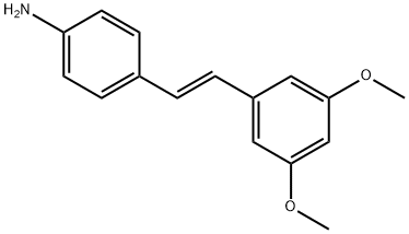 (E)-4-(3, 5-Dimethoxystyryl) aniline Struktur