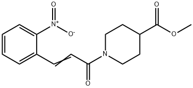 methyl 1-[(2E)-3-(2-nitrophenyl)prop-2-enoyl]piperidine-4-carboxylate Struktur