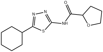 N-(5-cyclohexyl-1,3,4-thiadiazol-2-yl)tetrahydrofuran-2-carboxamide Struktur