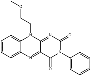 Benzo[g]pteridine-2,4(3H,10H)-dione, 10-(2-methoxyethyl)-3-phenyl- Struktur