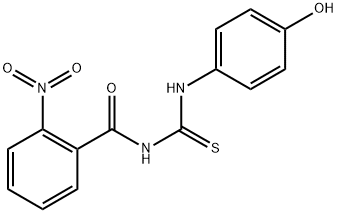 N-{[(4-hydroxyphenyl)amino]carbonothioyl}-2-nitrobenzamide Struktur