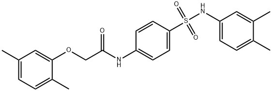 2-(2,5-dimethylphenoxy)-N-(4-{[(3,4-dimethylphenyl)amino]sulfonyl}phenyl)acetamide Struktur