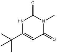 6-tert-butyl-3-methyl-1,2,3,4-tetrahydropyrimidine-2,4-dione Struktur