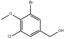 (3-Bromo-5-chloro-4-methoxyphenyl)methanol Struktur