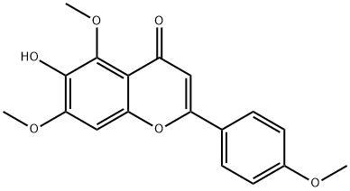 6-Hydroxy-5,7-dimethoxy-2-(4-methoxyphenyl)-4H-chromen-4-one Struktur