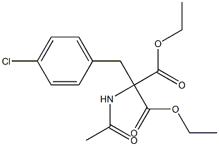 Propanedioic acid,2-(acetylamino)-2-[(4-chlorophenyl)methyl]-, 1,3-diethyl ester Struktur