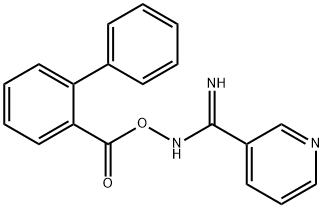 N'-[(biphenyl-2-ylcarbonyl)oxy]pyridine-3-carboximidamide Struktur