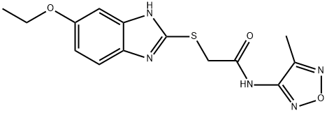 2-[(5-ethoxy-1H-benzimidazol-2-yl)sulfanyl]-N-(4-methyl-1,2,5-oxadiazol-3-yl)acetamide Struktur